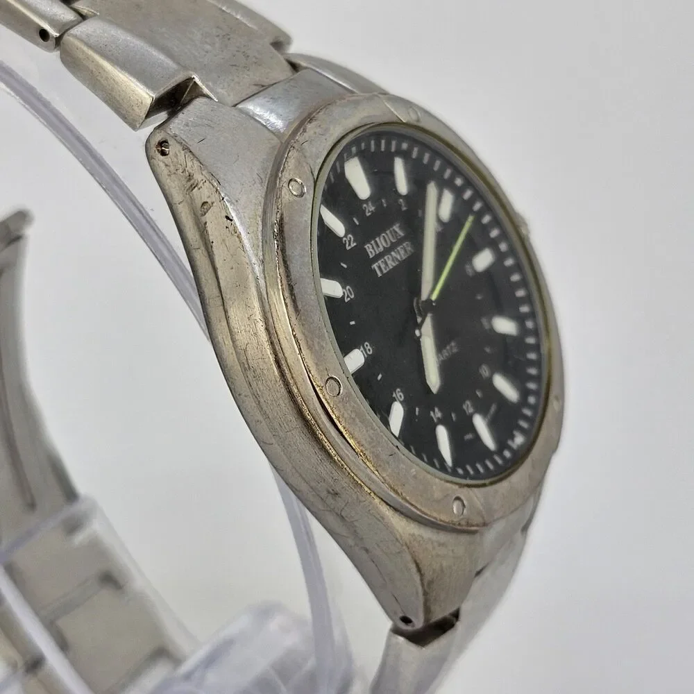 Bijoux Terner Field Men's Watch 38MM Black Dial Gray Band 7.5